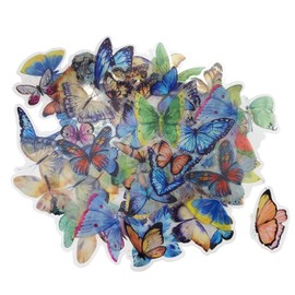 Pegatinas de naturaleza vintage HASAKI, 120 piezas hermosas calcomanías decorativas Mariposas, papelería estética vintage, pieles de computadora, álbumes de fotos…