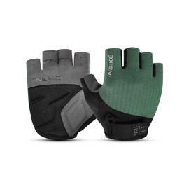 INBIKE Cycling Gloves MTB Mountain Bike Gloves Summer Haslbfinger Fingerless Men Women Cycling Non-Slip Shockproof Elastic Reflective Breathable Cycling Multifunctional IHC215 Green XL