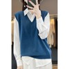 Ailaile Women's V-Neck Knit Sweater Vest 100% Merino Wool Lightweight