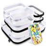 8 Pcs 14.2in Clear Hard Shell Zipper Case Set, 4S/2M/2L