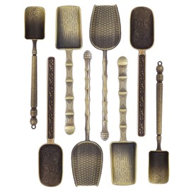 Xusmyzm Coffee Scoop Alloy Retro Tea Scoop For Loose Tea Vintage Measuring Spoons Home Decor,set of 8