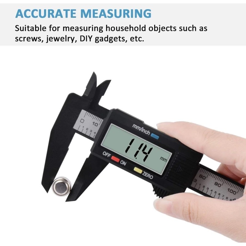 AYMBH Digital Vernier Caliper 6-Inch, Precision Electronic Micrometer with Large