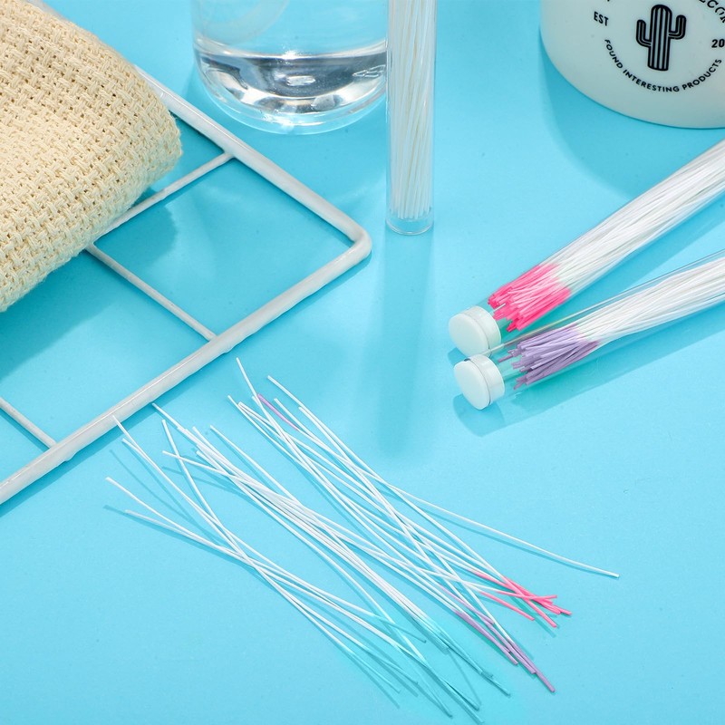 Maitys 180 Pcs Earrings Hole Cleaner, Piercing Cleaner Floss, Rose