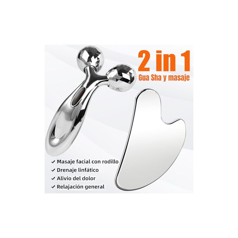 Juego de 2 Piezas Herramientas Faciales - Gua Sha de