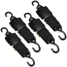 SATINIOR 4 Pcs Boat Trailer Straps Heavy Duty 2" x 48" Boat Tie Down Straps to Trailer Adjustable Transom Tie Down Strap for Trailering Safety with Boating Pontoon