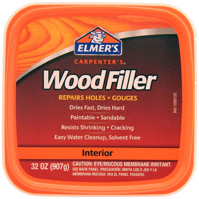 Elmer's E842L Carpenter's Interior Wood Filler; 32 Ounce; Ideal for
