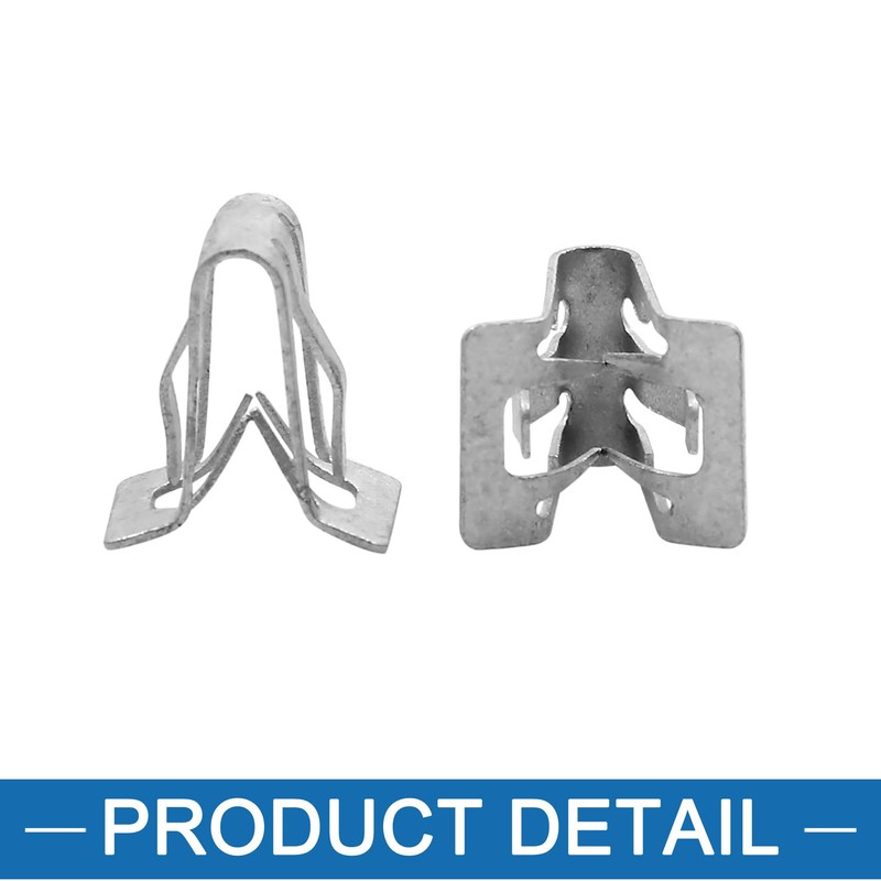 A ABSOPRO Car Mounting Clip Dashboard Trim Clip Metal Silver