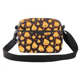 Calcifer Crossbody Purse Calcifer Anime Inspired Gifts for Anime Lovers Cartoon Fans Gift Fire Demon Crossbody Bag, 25313 Flame Hc, 9.65 inches x 7.09 inches x 3.15 inches