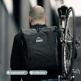 Borgen bike rack bag - 25 L - 100% waterproof - carrying handle and shoulder strap - rear panniers, panniers bike bags, pannier rack bag