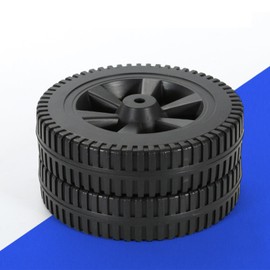 Baoblaze 1 Pair BBQ Grills Wheel Easy to Install Wear Resistant Dustproof Universal Wheel Barbecue Accessories 8in Replacement Parts