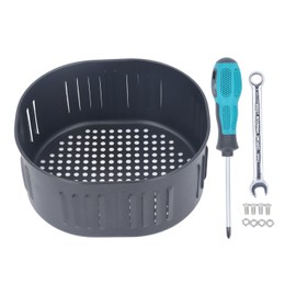 Fryer Replacement Basket 5.5L Fryer Accessories Non Stick Fry Basket Oil Drainage Basket Black