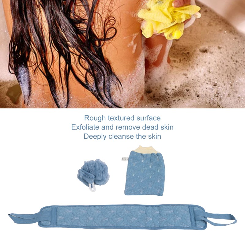 Exfoliating Back Scrubber Men Women Travel Portable Deep Cleansing Shower