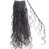 NFHAIR Pre-Looped Crochet Boho Locs With Human Hair Body Wave