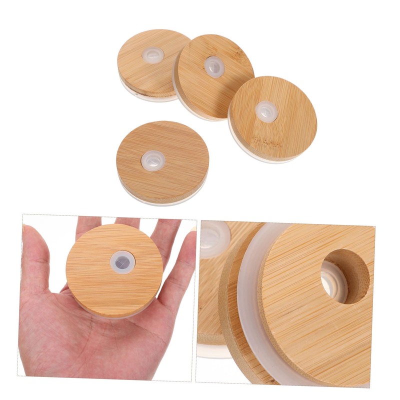 Sosoport 4pcs Mason Jar Lids Jars Food Containers with Lids