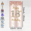 Happy 18th Birthday Door Banner Backdrop Decorations for Girls, Pink
