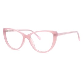Zeelool Stylish Cat Eye Glasses TR90 Eyewear Blue Light Blocking Glasses Computer Glasses for Women Oversized Glasses ZJGT466241-04 Pink