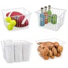 Y.Z.Bros Freezer Organizer Bin, Kitchen Metal Wire Storage Basket, Pantry