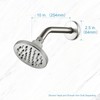 OFFO Shower Arm with Flange, 10 in Brushed Nickel Wall
