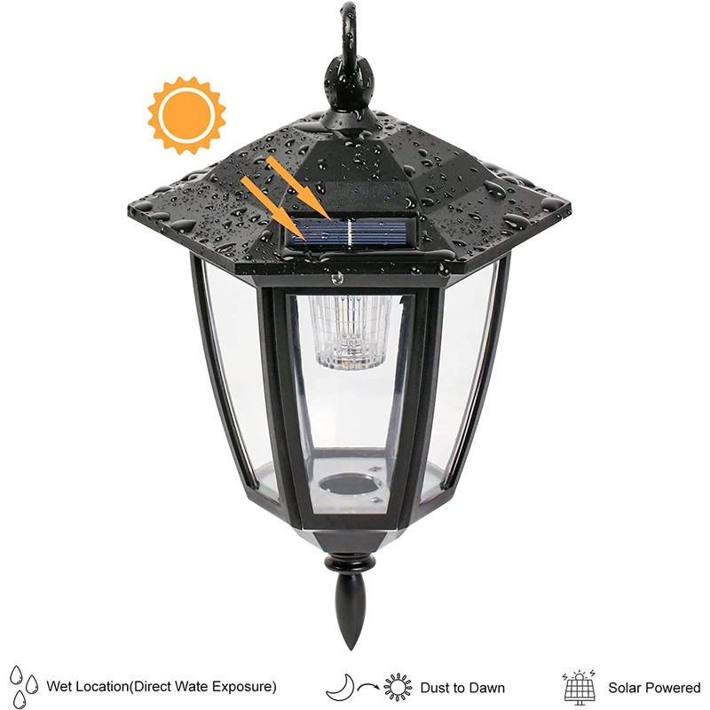 Viewsun 34 Inch Hanging Solar Lights, Shepherd Hook Lights with