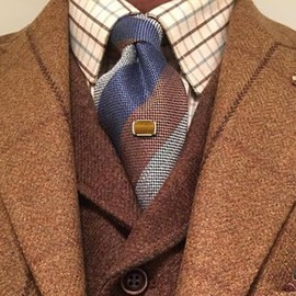 HAWSON Mens Premium Tie Tack Tie Clip For Men Gold and Black Color Square