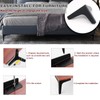 Wkmamo Pack of 4 Furniture Feet, Black Metal, Maximum Load