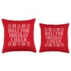 Roll For Holiday Cheer Knit style design Throw Pillow