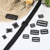 PATIKIL Plastic Slide Buckle 1 Inch(25mm), 20 Pack Rectangle Tri-Glide