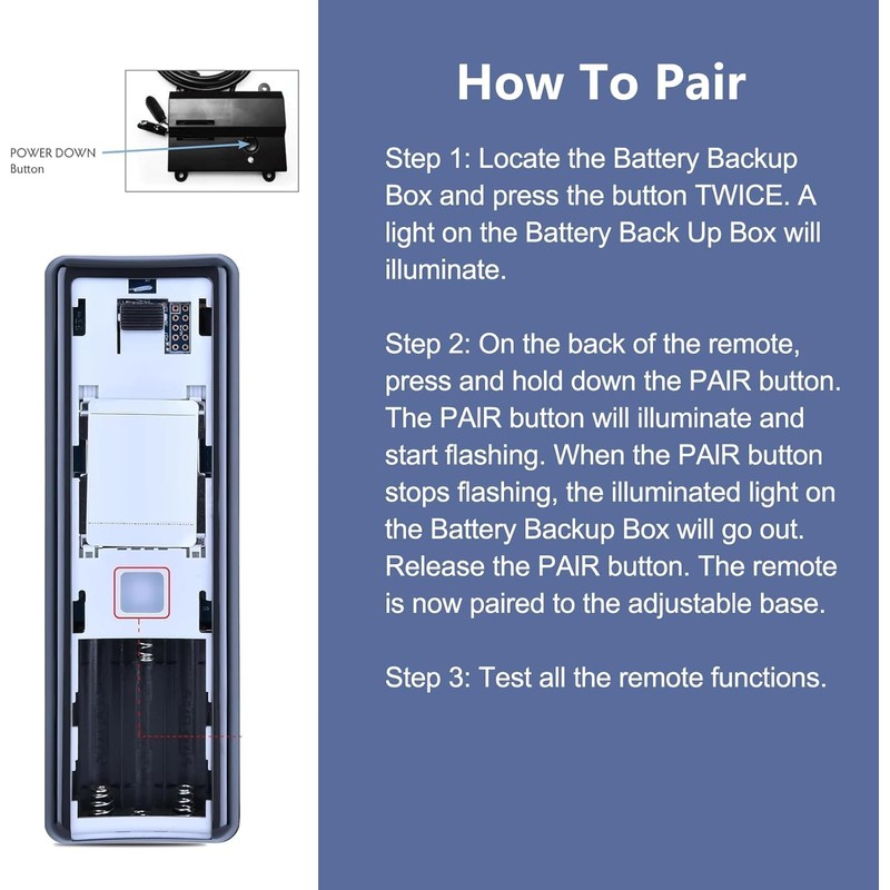 PZL New Adjustable Bed Replacement Remote Control for Sealy Ease