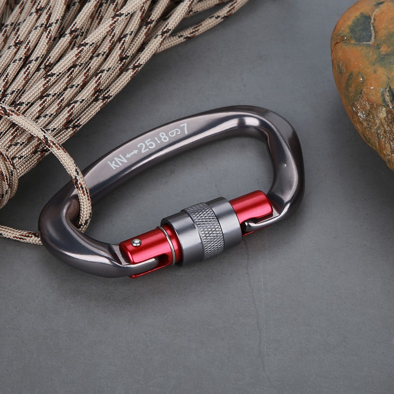 XINDA D Shape Safety Lock Connector Rock Climbing Protector Accessories