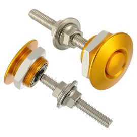 EPLZON Diameter 1.25 inch Quick Release Latch Bumper Bumper Hood License Plate Lock Clip Kit Universal Aluminum Engine Hood Pin(Pack of 2pcs,Gold)