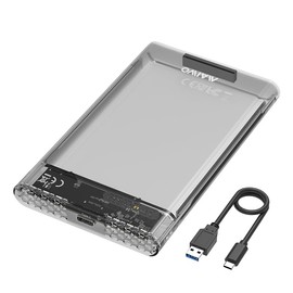 MAIWO External Hard Drive Enclosure for 7mm 9.5mm 2.5 inch SATA SSD/HDD, 5Gbps USB C to SATA Adapter Storage Case, 6TB Capacity (Black)