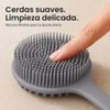 Estropajo de silicona para el cuerpo, cepillo de ducha de
