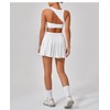 Belriviere Damen-Tennisrock mit hoher Taille, plissiert, mit Innentaschen, athletischer Golf-Skort,