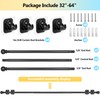 Curtain Rods No Drilling for Windows Set 32 to 64