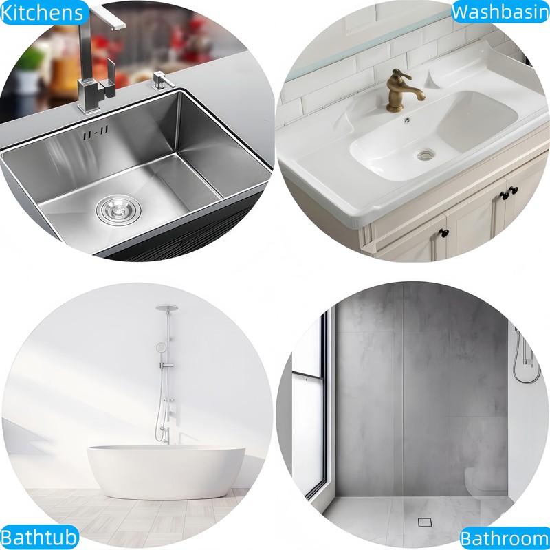 WJCCLYJC 5.5 in Shower Hair Drain Catcher with Weighted Metal