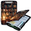RWUTYTIUL Books Library A4 Clipboard with Storage Pen Holder, Clipboards
