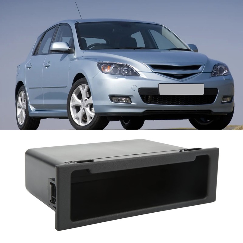 Car Stereo Radio Storage Box Black Large Storage Space Dash