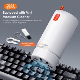 21 en 1 Kit de Limpiador electrónico - Limpiador de Teclado, Kit de Limpieza de Teclado, limpiportátil con Cepillo, limpielectrónico para Airpods Pro/teléfono/Ordenador/Pantalla con Mini vacío