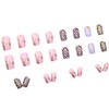 24PCS Women's Bling Press On Nails Coffin - Light Purple