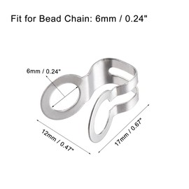 uxcell Ball Chain Connector, 6mm Double Ring Style Link Stainless Steel Loop Connection, Pack of 20