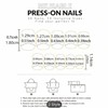 24pcs Sweet Fake Nails, Tender Pink Press On Nails With