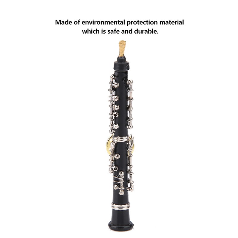 Oboe Shape Design Mini Pin Brooch Musical Instrument Craft Clothing