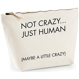 Hippowarehouse not crazy...just human (maybe a little crazy) printed make up cosmetic wash bag 18x19x9cm