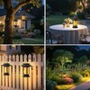 Derynome Solar Lantern Outdoor Lights, 4 Pack Upgraded Flickering Flameless