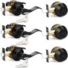 Probrico Front Door Entry Lever Lockset, Single Cylinder Deadbolt Combination