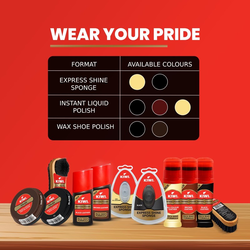 Kiwi Liquid Shoe Polish - 75 ml (Neutral) - India
