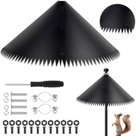 Squirrel Proof Baffle for Bird Feeders - 2Pcs, 19 Inch Large Squirrel Guard with Spikes, Squirrel Baffle for Bird Feeder Pole, Outdoor Squirrel Proofing to Keep Squirrels & Raccoons Out of Birdhouses