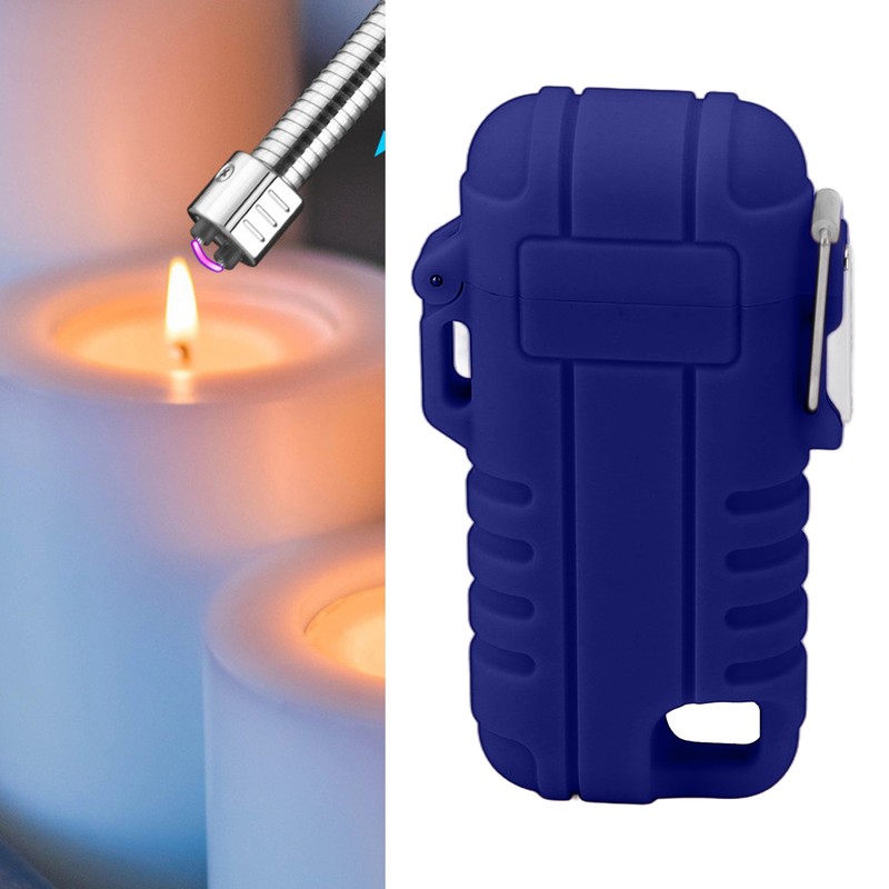 USB Rechargeable Lighter Windproof Dual Arc Lighter Waterproof Flameless Electric