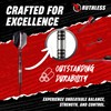 RUTHLESS Night Hawk Professional Tungsten Steeltip Darts Set in 23g