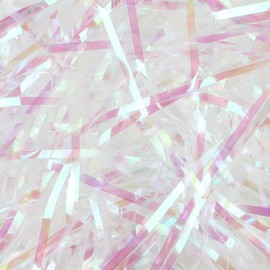 BoxSkivra 2 LB Iridescent Crinkle Paper Shredded Paper for Gift baskets Filler Paper Shred for Gift Wrapping Crinkle Cut Paper Shred Filler for Easter Basket Grass, Christmas, Birthday, Mother's Day